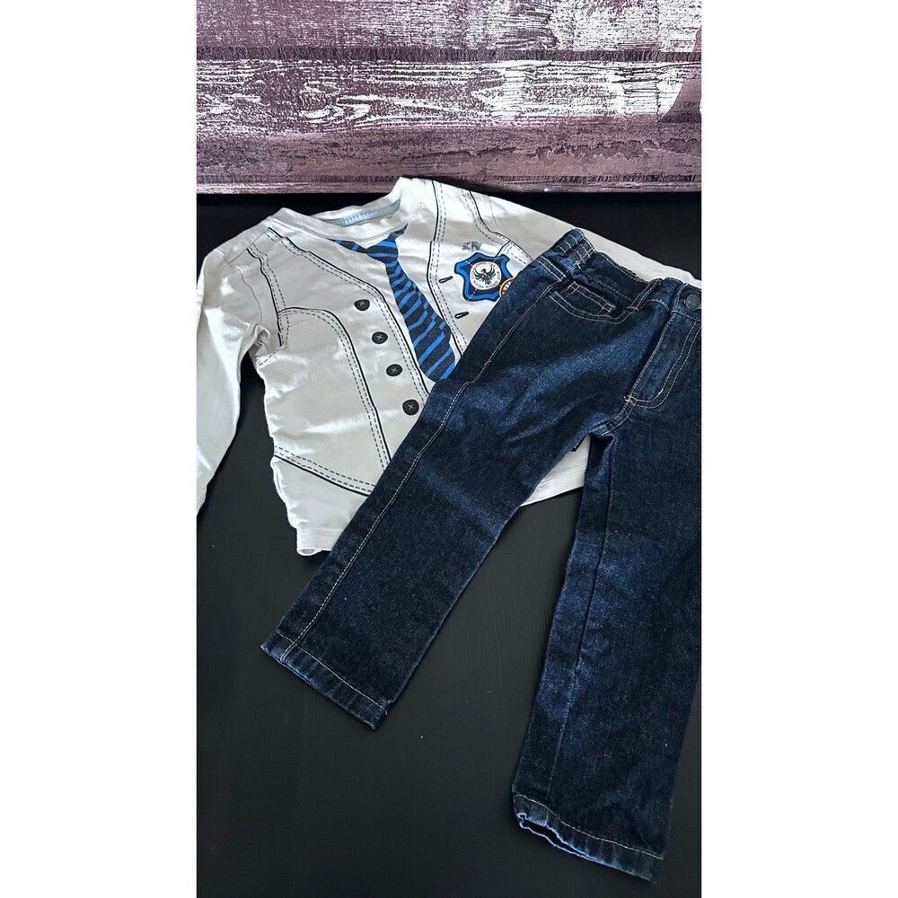 American Hawk jeans and long sleeve shirt size 2 T boys